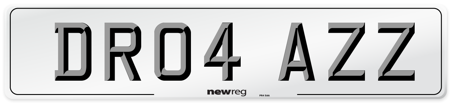 DR04 AZZ Number Plate from New Reg